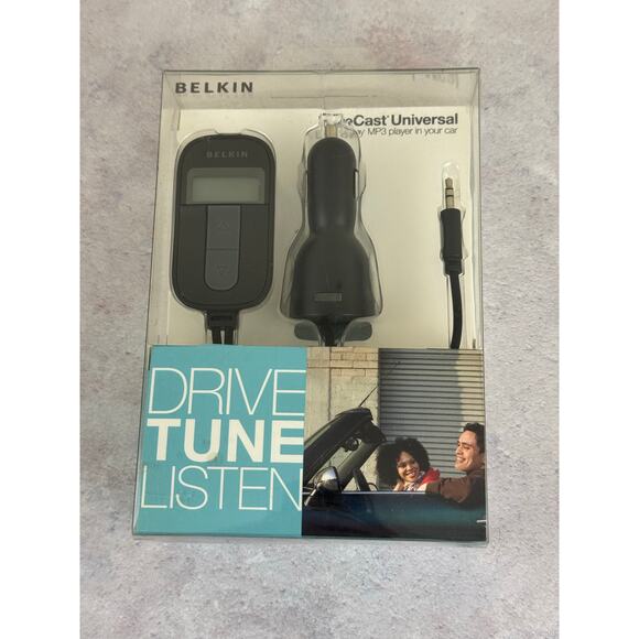 Belkin Tunecast Auto Universal Adapter FM Transmitter F8M066 - Black - Picture 1 of 8